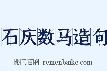 石庆数马造句是什么意思的图片